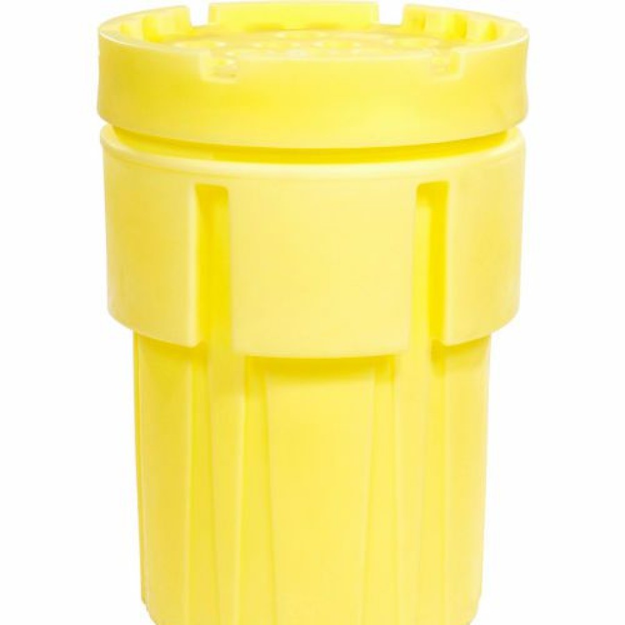 Containers & Organizers * | Spilltech 65 Gallon Overpack Salvage Drum With Lid A65Over Polyethylene Yellow