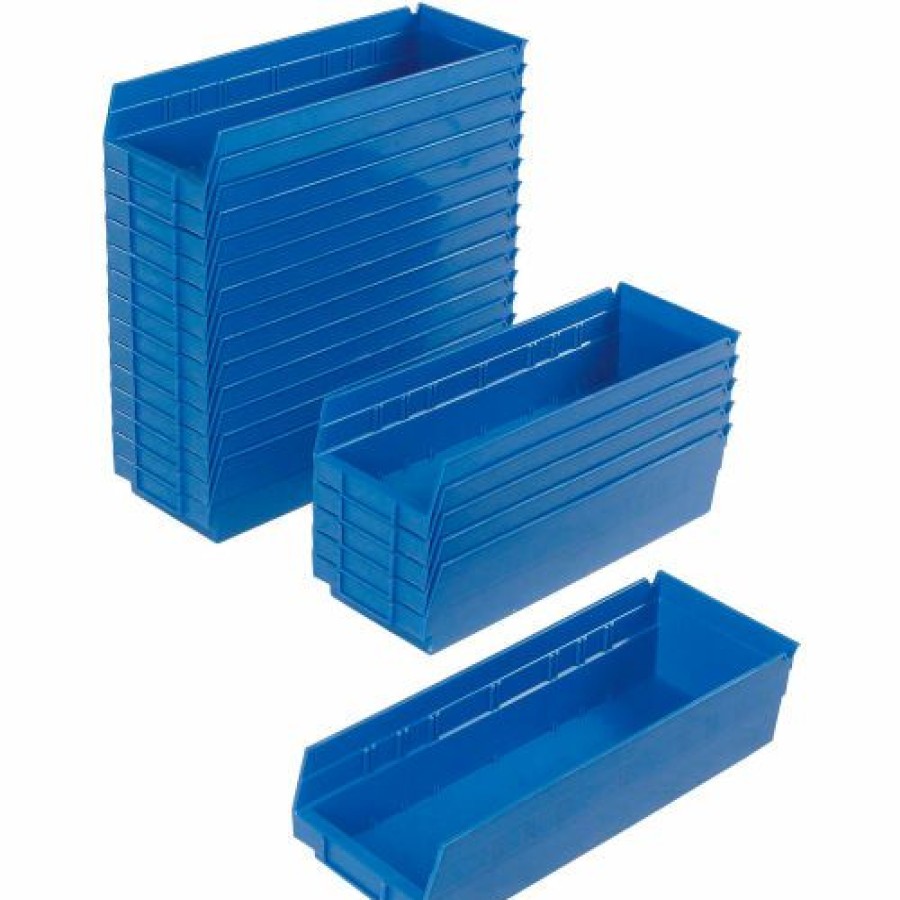 Containers & Organizers * | Global Industrial Plastic Nesting Storage Shelf Bin 6-5/8"W X 17-7/8"D X 4"H Blue Pkg Qty 12