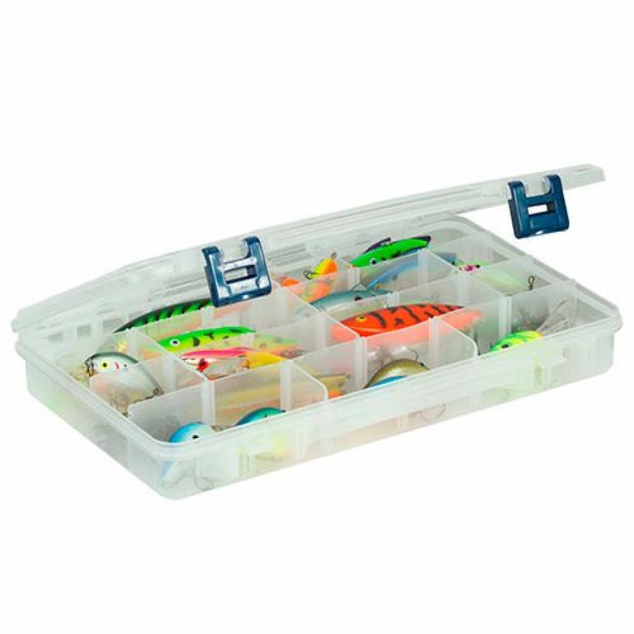 Containers & Organizers * | Plano Molding Plano Prolatch Stowaway 4-24 Adjustable Compartment Box, 14"W X 9"D X 1-7/8"H, Clear Pkg Qty 4