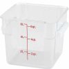 Containers & Organizers * | Winco Pcsc-6C Square Storage Container, 6 Qt, Clear, Polycarbonate Pkg Qty 12