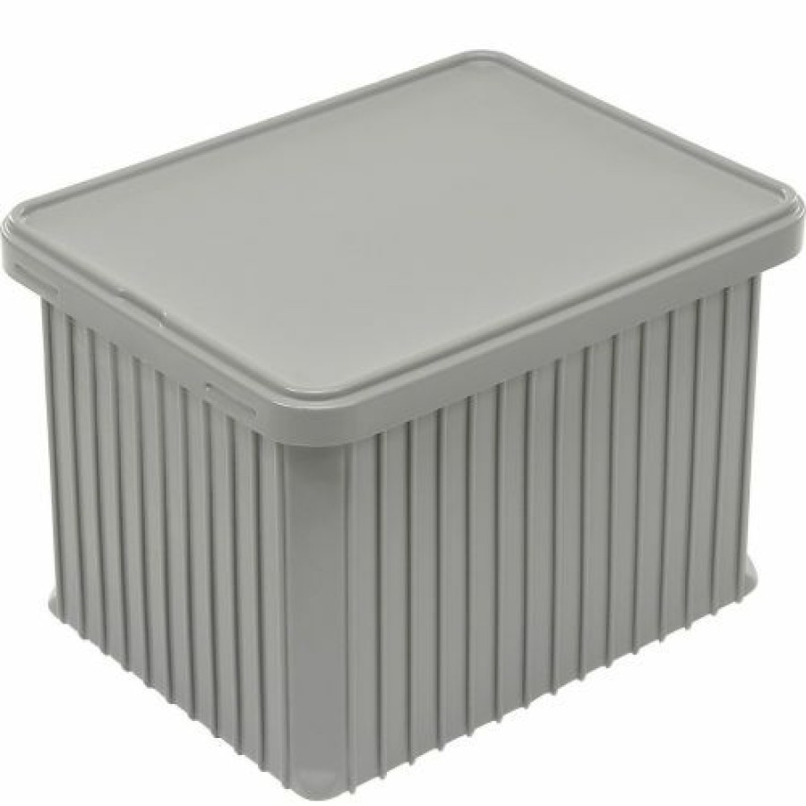 Containers & Organizers * | Dandux Dividable Stackable Plastic Box 50P0114140 22-1/2"L X 17-1/2"W X 14"H, Gray