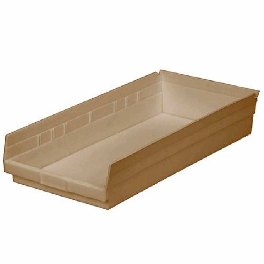 Containers & Organizers * | Global Industrial Plastic Nesting Storage Shelf Bin 11-1/8"W X 23-5/8"D X 4"H Beige Pkg Qty 6