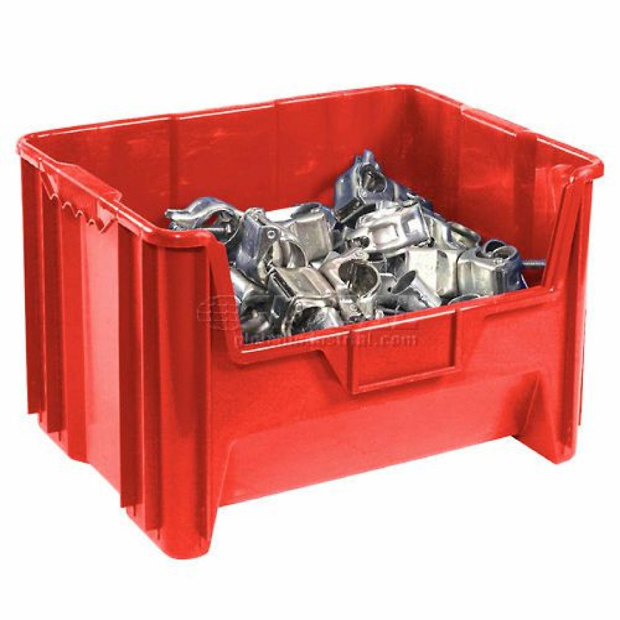 Containers & Organizers * | Global Industrial Plastic Hopper Bin, 19-7/8"W X 15-1/4"D X 12-7/16"H, Red Pkg Qty 3