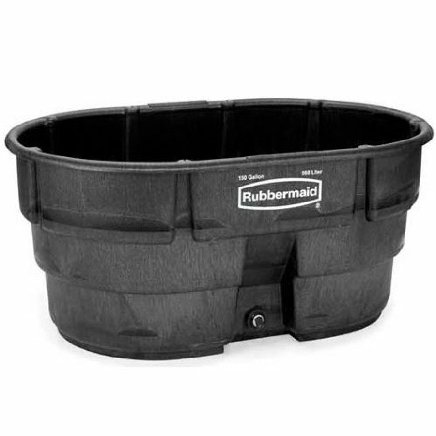 Containers & Organizers * | Rubbermaid Black Commercial Stock Tank, 150 Gallon Capacity