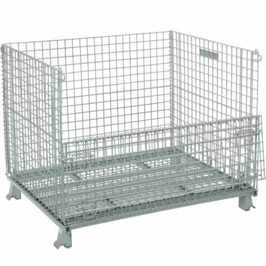 Containers & Organizers * | Global Industrial Folding Wire Container 48"L X 40"W X 36-1/2"H 3000 Lb. Capacity