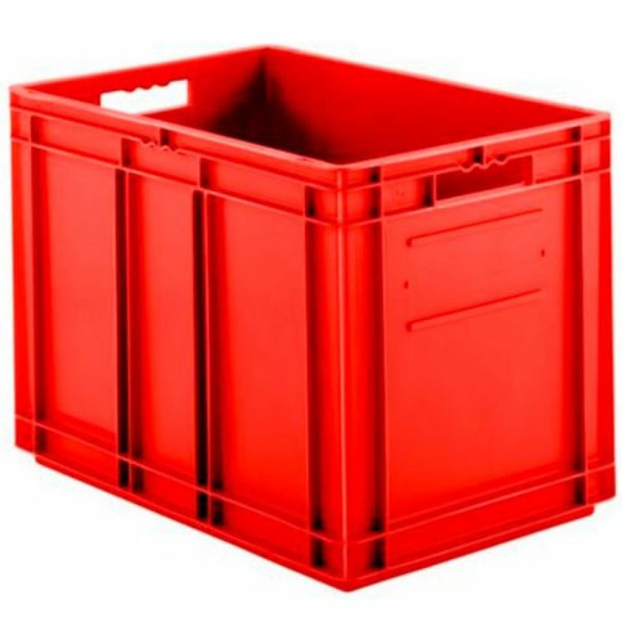 Containers & Organizers * | Ssi Schaefer Euro-Fix Solid Container Ef6420 24" X 16" X 17", Red Pkg Qty 2