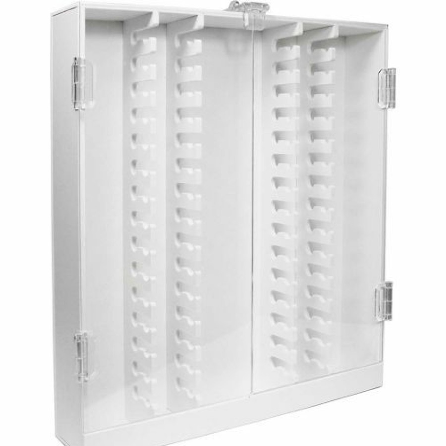 Containers & Organizers * | Trippnt White Pvc Hplc Column Storage Cabinet With Clear Acrylic Doors