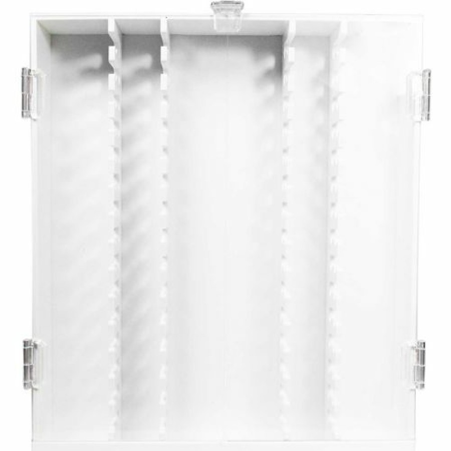 Containers & Organizers * | Trippnt White Pvc Hplc Column Storage Cabinet With Clear Acrylic Doors