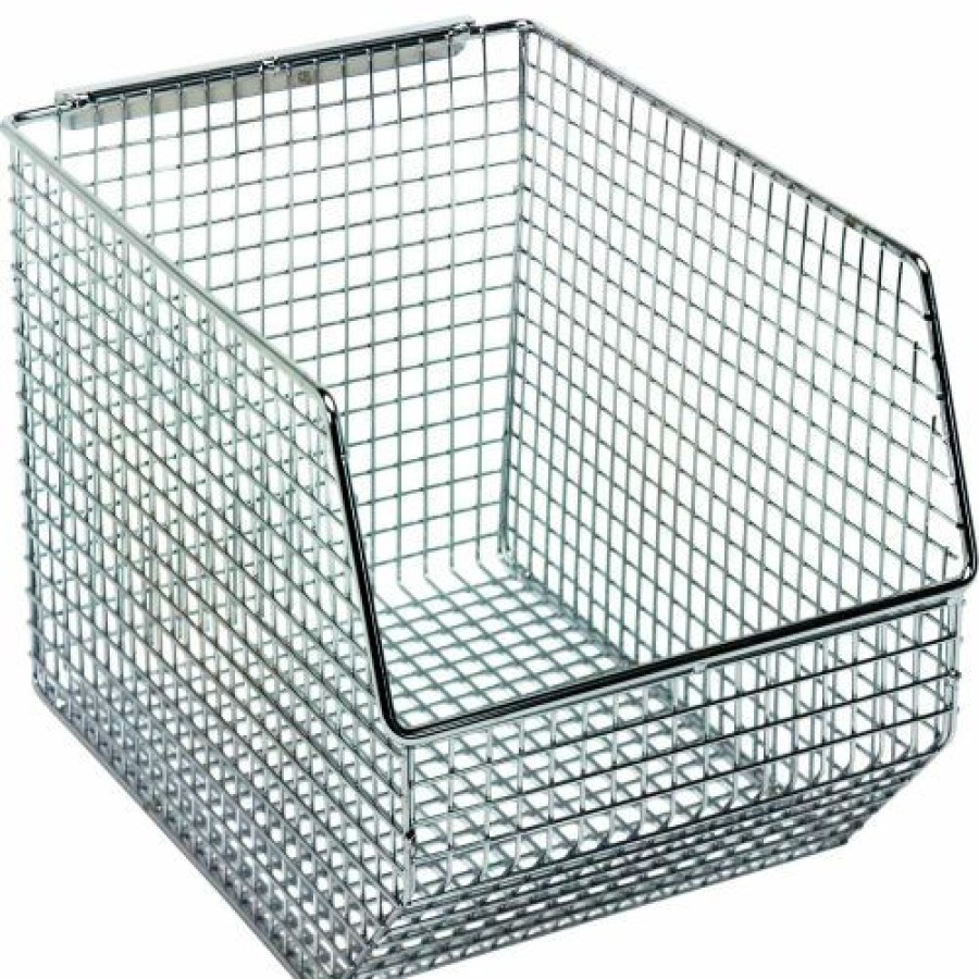 Containers & Organizers * | Quantum Storage Systems Quantum Chrome Wire Mesh Bin Qmb539C 8"W X 10-1/2"D X 7"H Pkg Qty 10