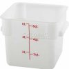 Containers & Organizers * | Winco Pesc-6 Square Storage Container, 6 Qt, White, Polycarbonate Pkg Qty 12