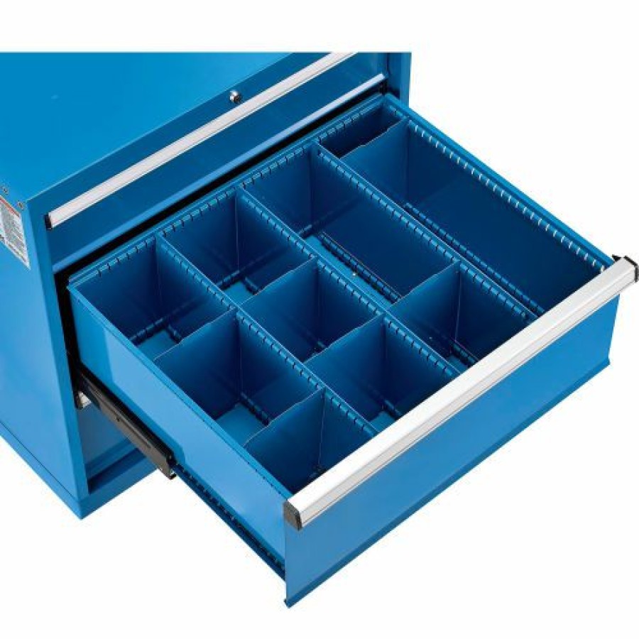 Containers & Organizers * | Global Industrial Divider Kit For 10"H Drawer Of Modular Drawer Cabinet 30"Wx27"D, Blue