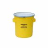 Containers & Organizers * | Eagle Mfg Eagle 1654 Plastic Salvage Drum 20 Gallon Yellow With Metal Lever-Lock Ring