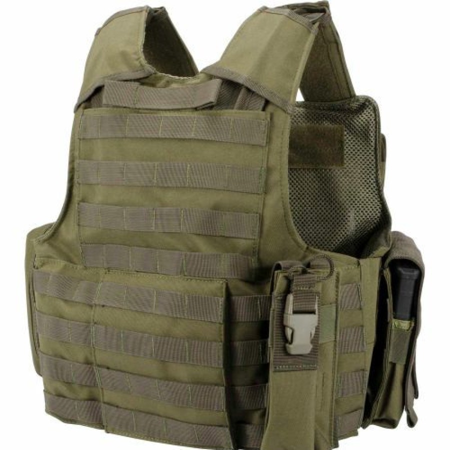 Containers & Organizers * | Barska Bi12286 Loaded Gear Vx-300 Tactical Plate Carrier Vest, Green