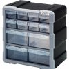 Containers & Organizers * | Quantum Storage Systems Quantum Plastic Drawer Cabinet Pdc-12Bk 12 Drawers 6-1/4"W X 10-1/2"D X 10-1/4"H