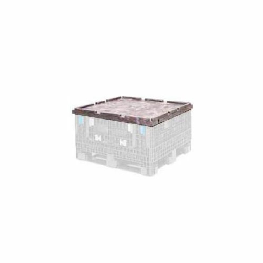 Liquid Storage Tanks * | Orbis Ckd3230 Bulkpak Folding Bulk Shipping Container Lid 32"L X 30"W Black