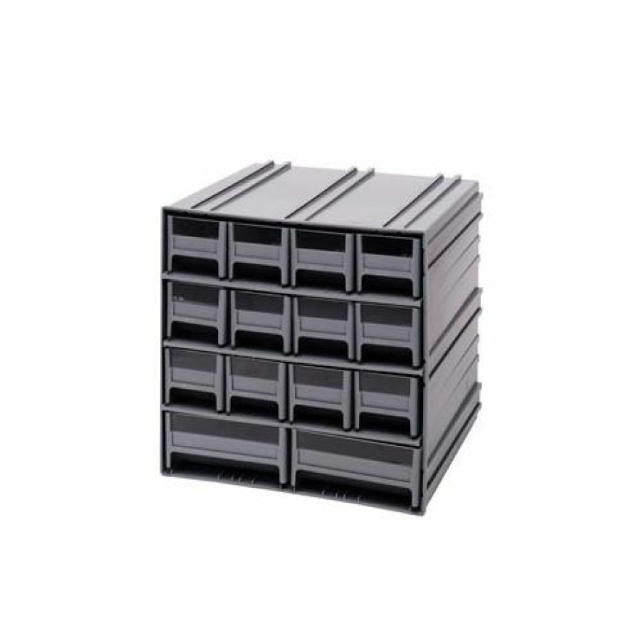 Containers & Organizers * | Quantum Storage Systems Quantum Interlocking Storage Cabinet Qic-12123 11-3/4"Wx11-3/8"Dx11"H 14 Gray Drawers