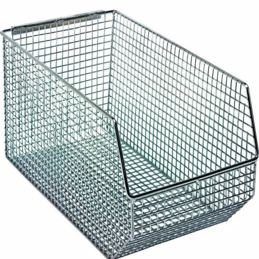 Containers & Organizers * | Quantum Storage Systems Quantum Chrome Wire Mesh Bin Qmb540C 8"W X 14-1/2"D X 7"H Pkg Qty 10