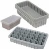 Containers & Organizers * | Dandux Dividable Nesting Plastic Box 50P1805050 17-3/4"L X 5-1/2"W X 5"H, Gray Pkg Qty 8