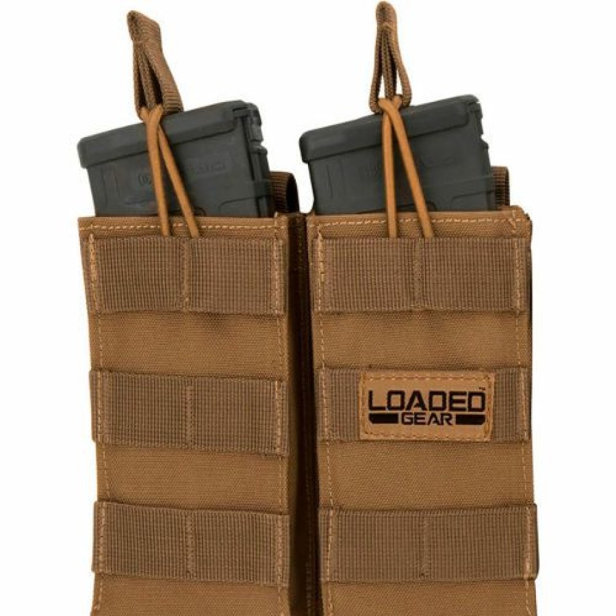 Containers & Organizers * | Barska Bi13002 Loaded Gear Cx-850 Double Mag Pouch, Tan