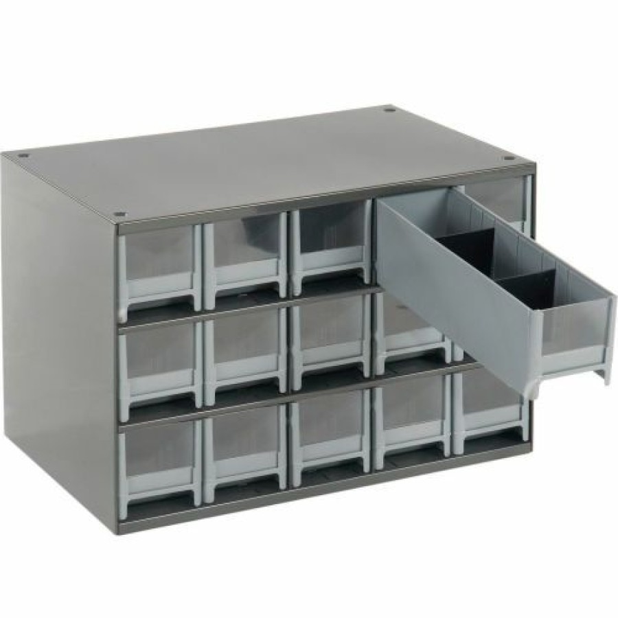 Containers & Organizers * | Akro-Mils Steel Small Parts Storage Cabinet 19715 17"W X 11"D X 11"H W/ 15 Gray Drawers