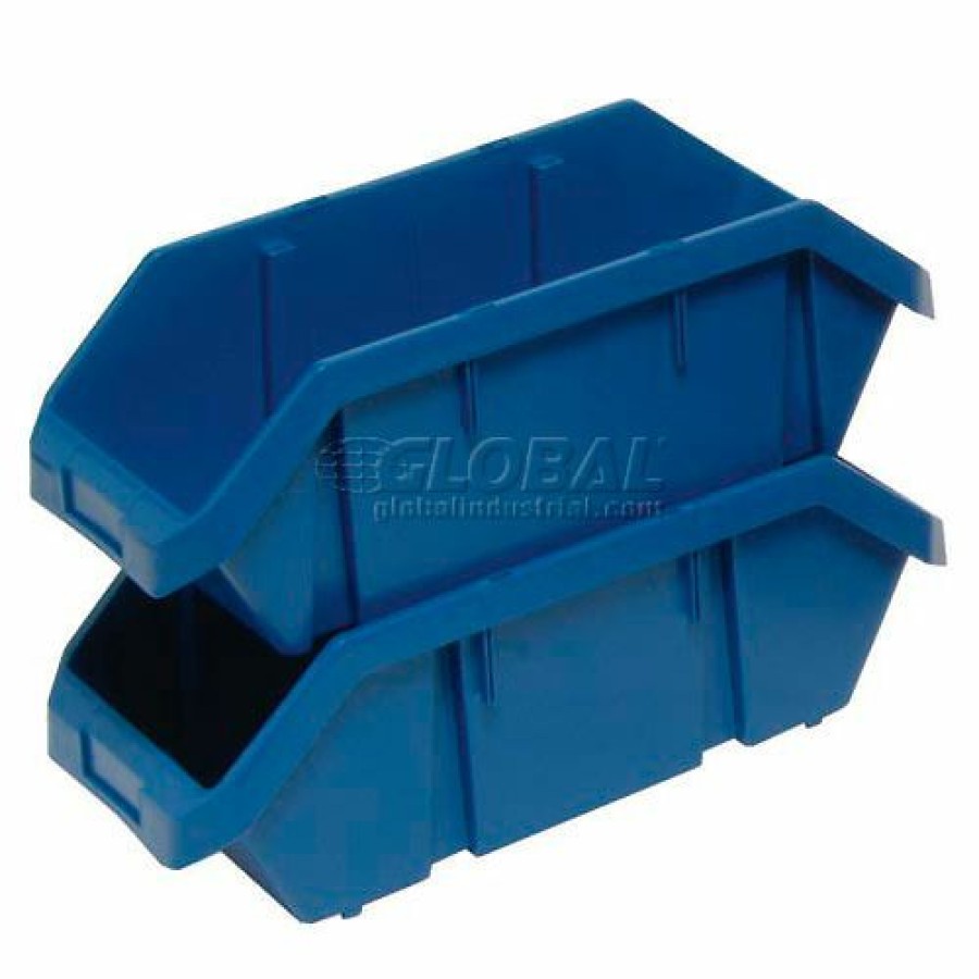 Containers & Organizers * | Quantum Storage Systems Quantum Plastic Quickpick Double Hopper Bin, 8-3/8"W X 12-1/2"D X 5"H, Blue Pkg Qty 20