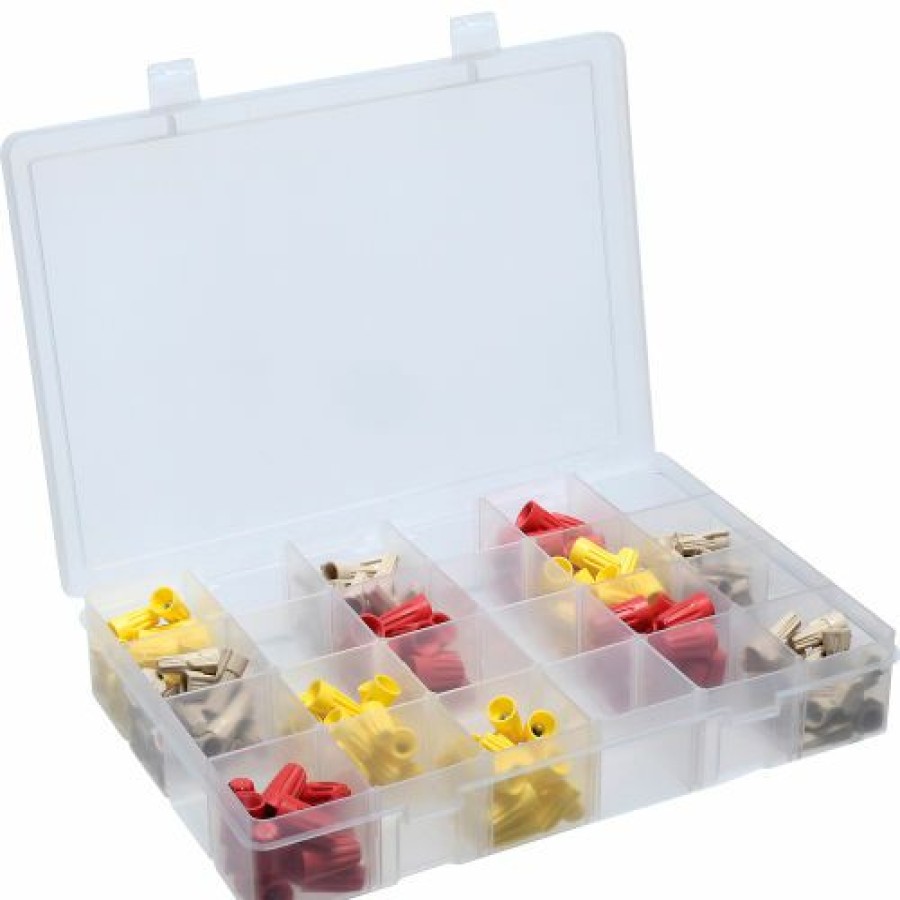 Containers & Organizers * | Durham Mfg. Durham Large Plastic Compartment Box Lpadj-Clear Adjustable With 20 Dividers, 13-1/8X9X2-5/16 Pkg Qty 5