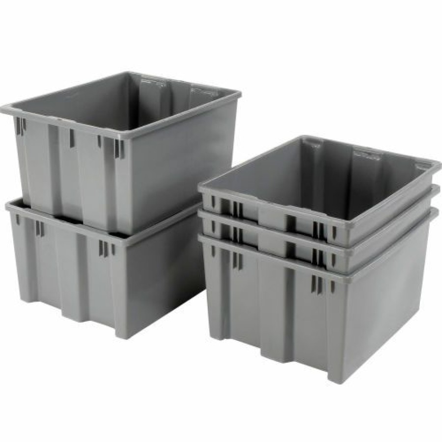 Containers & Organizers * | Lewisbins Sn2420-13 Polyethylene Container 24"L X 20"W X 13"H, Gray Pkg Qty 5