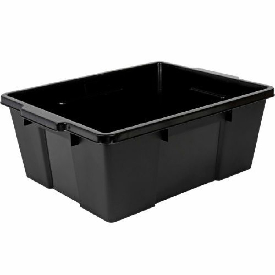 Containers & Organizers * | Quantum Storage Systems Quantum Heavy-Duty Latch Container With Lid 21"Lx15-7/8"X7-3/4"H Black Price Each Pkg Qty 6