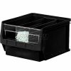 Containers & Organizers * | Quantum Storage Systems Quantum Plastic Magnum Stacking Bin, 12"W X 20"D X 6"H, Black Pkg Qty 6