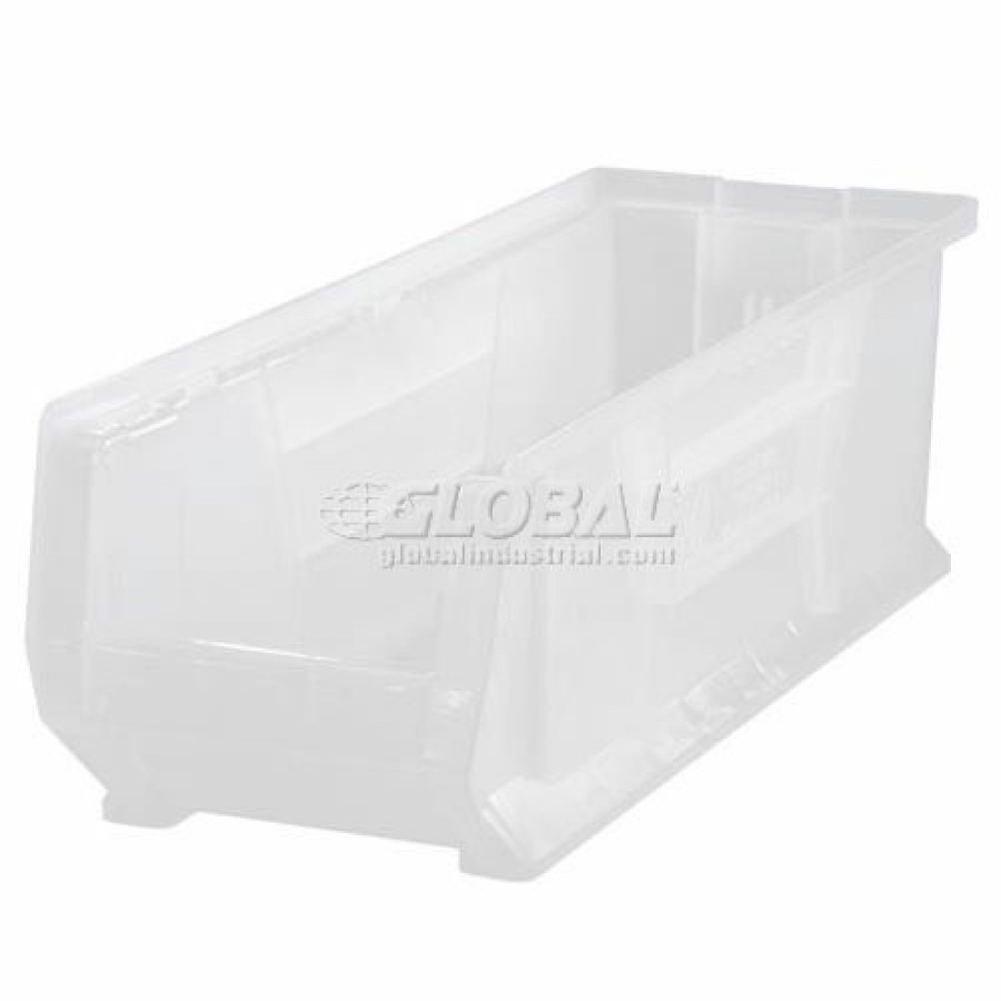 Containers & Organizers * | Quantum Storage Systems Quantum Plastic Hulk Stacking Bin, 8-1/4"W X 24"D X 9"H, Clear Pkg Qty 6