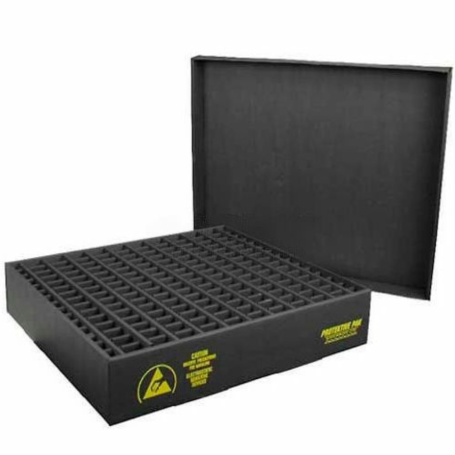 Containers & Organizers * | Protektive Pak 38712 Esd In-Plant Handler Adj. Dividers & Lid, 30 Cells, Cell Size 4 X 9-3/4 X 1 Pkg Qty 5