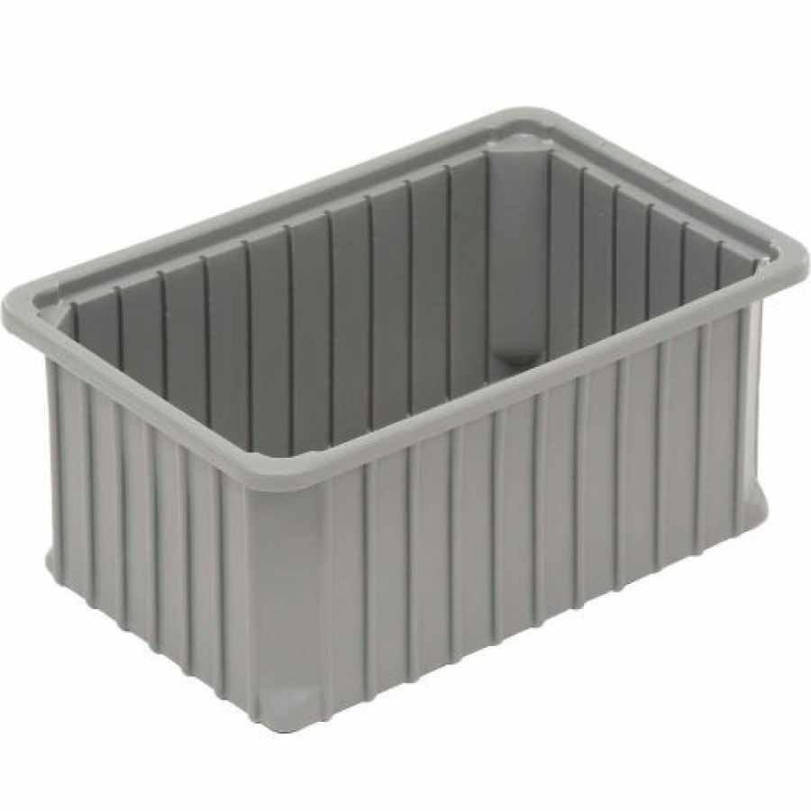 Containers & Organizers * | Dandux Dividable Stackable Plastic Box 50P0112080 16"L X 11"W X 8"H, Gray