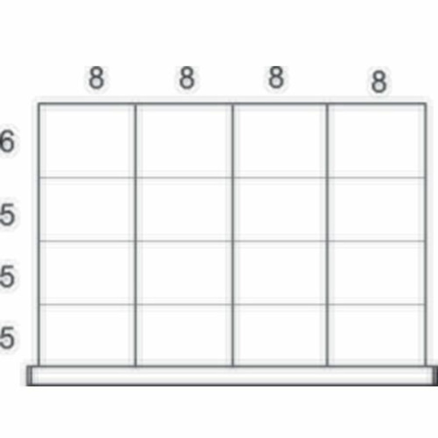 Containers & Organizers * | Rousseau Metal Drawer Divider Kit For 36"W Modular Drawer Cabinet, 5" Drawer Height, 16 Compartments