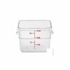 Containers & Organizers * | Cambro 2Sfscw135 Square Food Container, 2 Quart, 7-1/4 X7-1/4 X 3-7/8, Clear, Red Gradation Pkg Qty 6