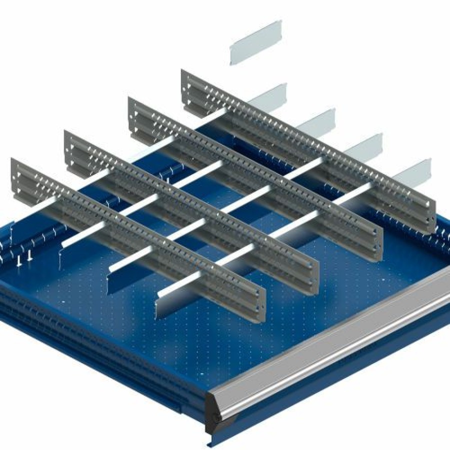 Containers & Organizers * | Rousseau Metal Drawer Divider Kit For 30"W Modular Drawer Cabinet, 8" Drawer Height, 16 Compartments