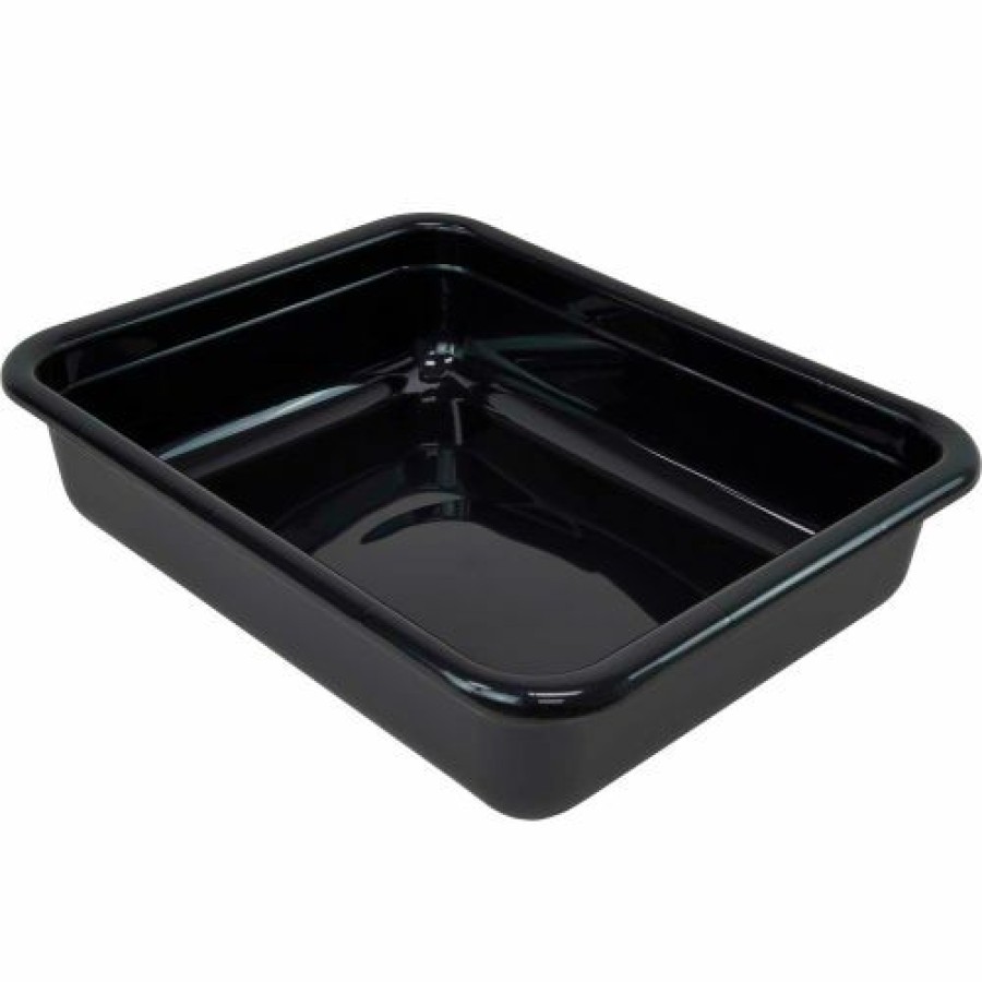 Containers & Organizers * | Quantum Storage Systems Quantum Bussing Tub, 20"L X 15"W X 5"H Flat Bottom Bus Box, Polypropylene, Black Pkg Qty 12