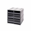 Containers & Organizers * | Quantum Storage Systems Quantum Interlocking Storage Cabinet Qic-64 11-3/4"Wx11-3/8"Dx11"H 6 Gray Drawers