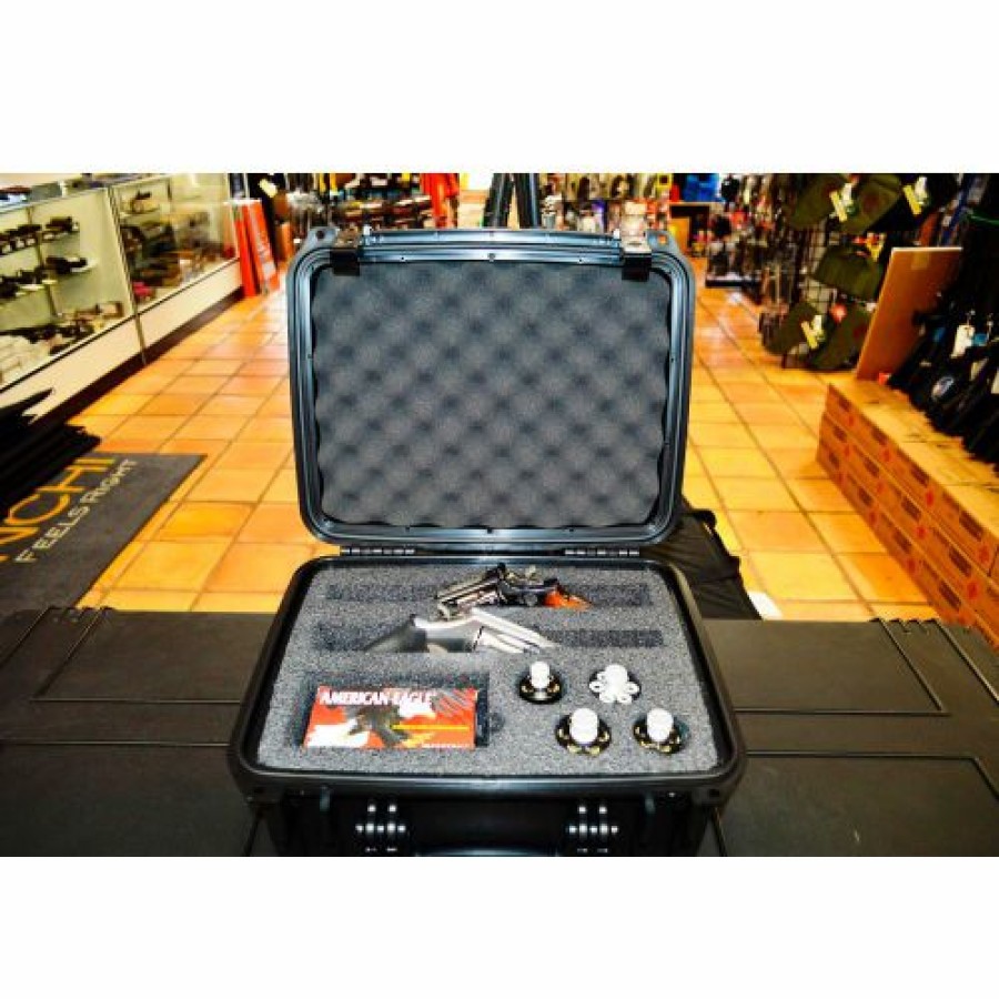 Containers & Organizers * | Quick Fire Cases Quick Fire Multifit Dual Revolver Case Qf500Bk Watertight, 15-5/16"X12-1/8"X6-11/16" Black