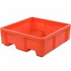 Containers & Organizers * | Dandux Forkliftable Single Wall Skid Bulk Container 512167R 36" X 19-1/2" X 23-1/2", Red