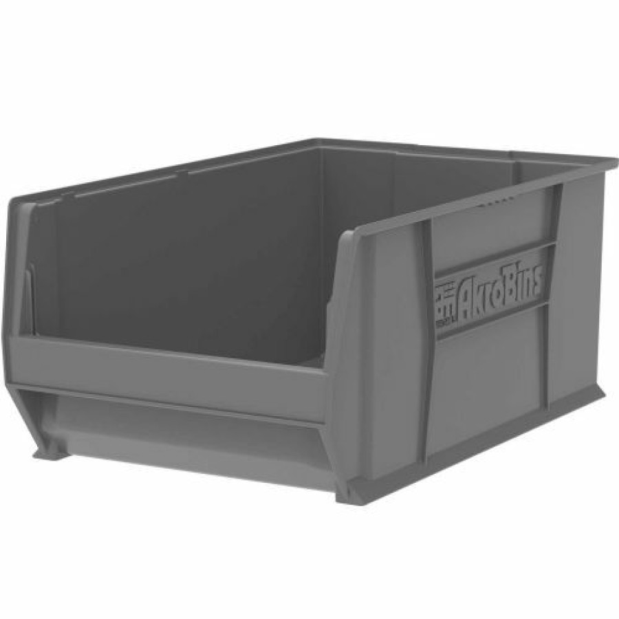 Containers & Organizers * | Akro-Mils Super-Size Akrobin Plastic Stacking Bin, 18-3/8"W X 29-1/4"D X 12"H, Gray