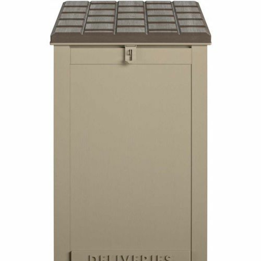 Containers & Organizers * | Cosco Boxguard Lockable Outdoor Storage Box 6.3 Cu. Ft. 20-1/2 X 22 X 33-1/4 Tan