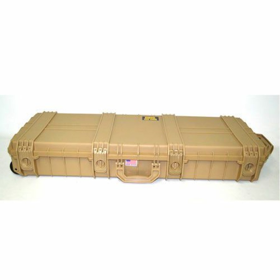 Containers & Organizers * | Quick Fire Cases Quick Fire Multifit Dual Shotgun Case Qf620Tn Watertight, 46-5/8"X16-3/4"X6-7/8" Tan