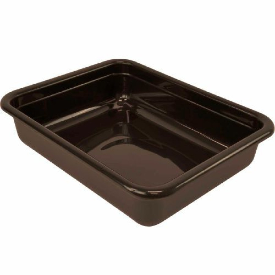 Containers & Organizers * | Quantum Storage Systems Quantum Bussing Tub, 20"L X 15"W X 5"H Flat Bottom Bus Box, Polypropylene, Brown Pkg Qty 12