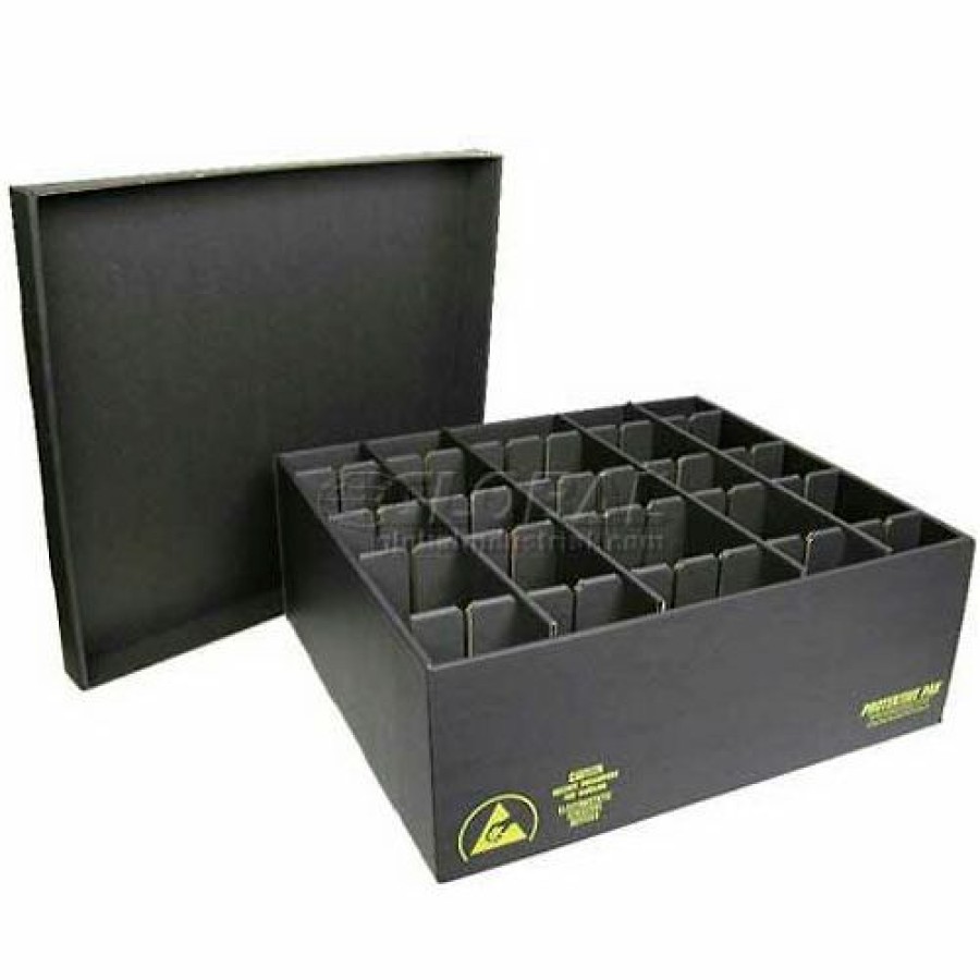 Containers & Organizers * | Protektive Pak 38829 Esd In-Plant Handler Adj. Dividers & Lid, 7 Cells, Cell Size 8 X 19-3/4 X 2-1/4 Pkg Qty 5