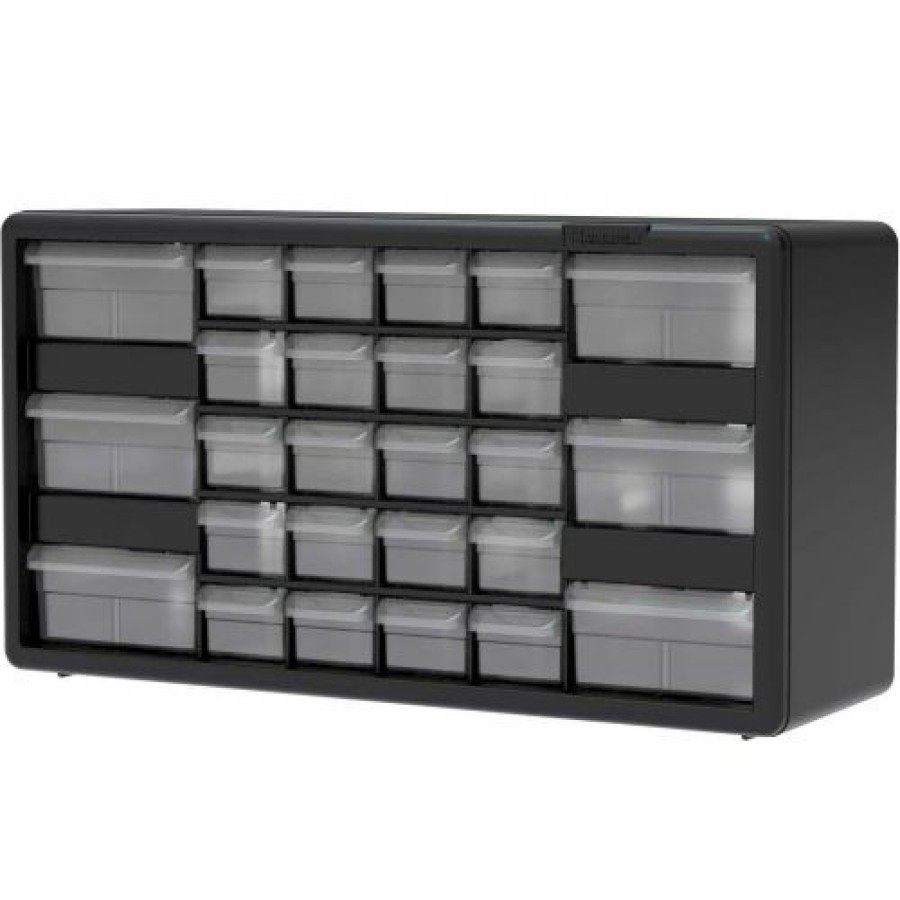 Containers & Organizers * | Akro-Mils Plastic Drawer Parts Cabinet 10126 20"W X 6-3/8"D X 10-1/4"H, Black, 26 Drawers