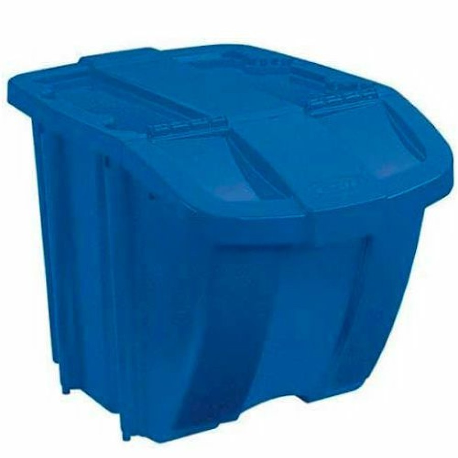 Containers & Organizers * | Suncast Bh181212 18 Gallon Stacking Hopper Bin, Blue W/Blue Lid Pkg Qty 8