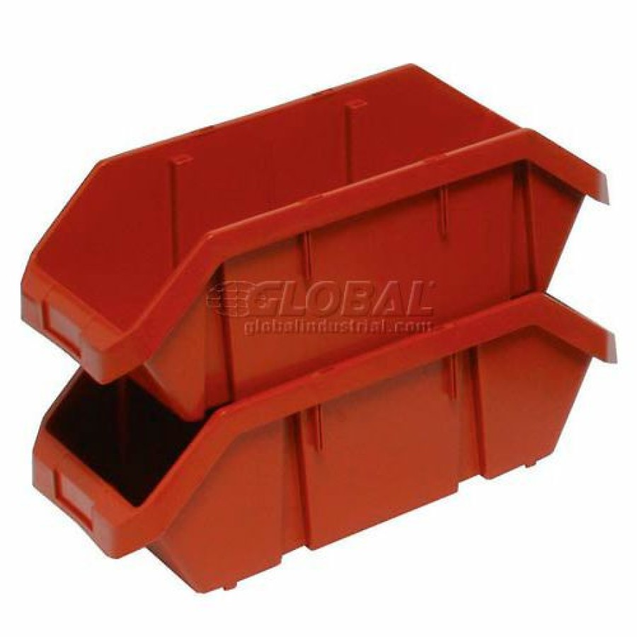 Containers & Organizers * | Quantum Storage Systems Quantum Plastic Quickpick Double Hopper Bin, 8-3/8"W X 18-1/2"D X 7"H, Red Pkg Qty 10