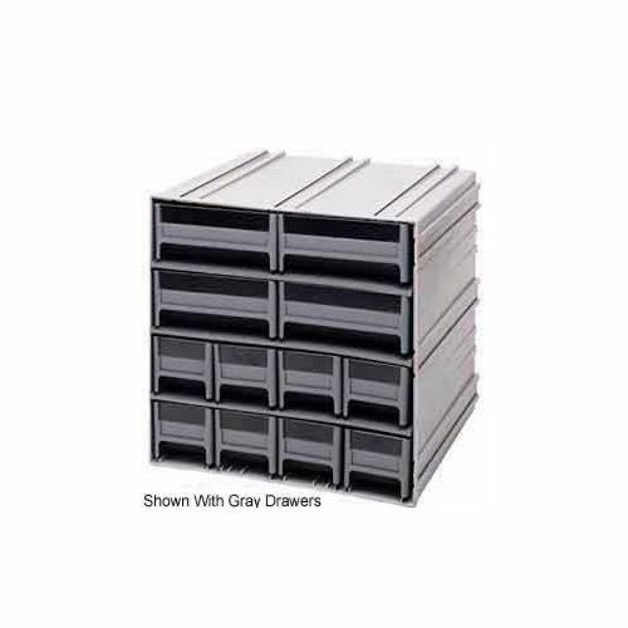 Containers & Organizers * | Quantum Storage Systems Quantum Interlocking Storage Cabinet Qic-8143 11-3/4"Wx11-3/8"Dx11"H 12 Blue Drawers