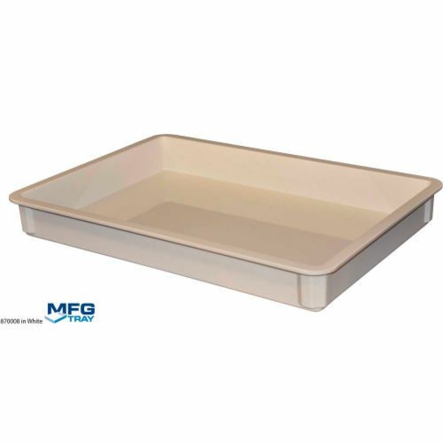 Containers & Organizers * | Mfg Tray Molded Fiberglass Stacking Cannabis Container 25 3/4" X 17 3/4" X 3" White