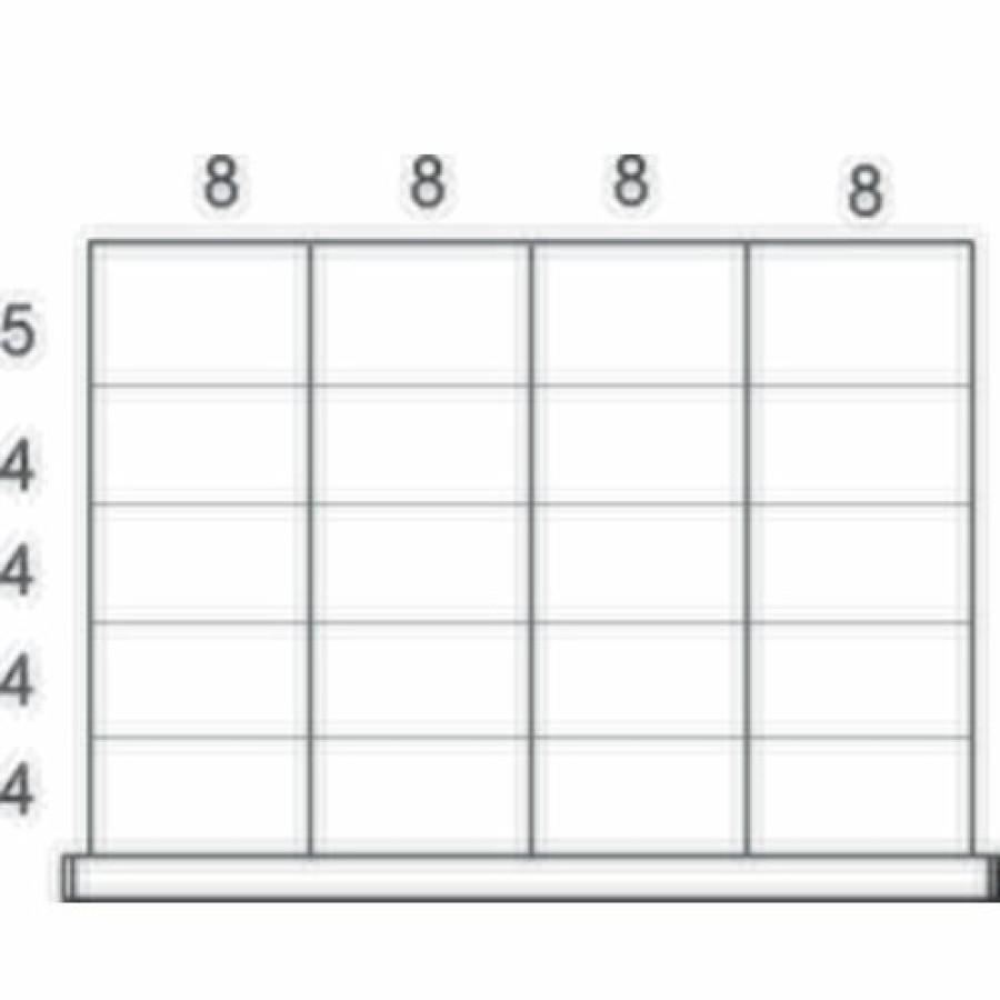 Containers & Organizers * | Rousseau Metal Drawer Divider Kit For 36"W Modular Drawer Cabinet, 5" Drawer Height, 20 Compartments